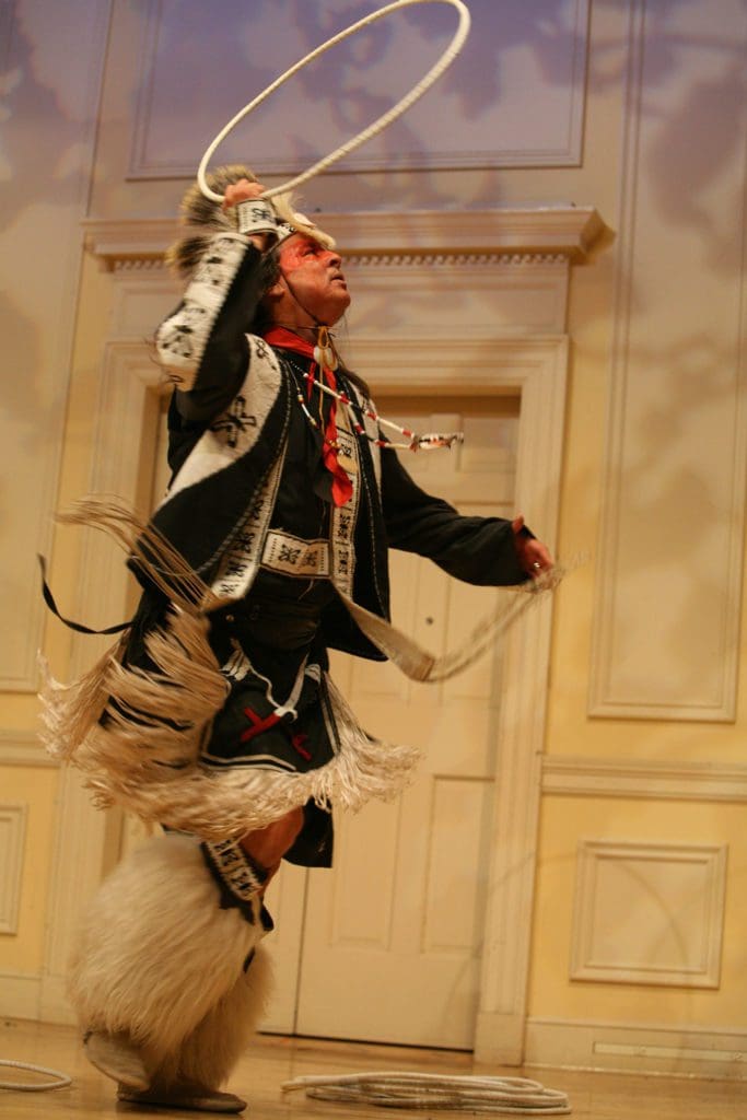 Dallas Chief Eagle, a Lakota hoop dancer in the Coolidge. November 15, 2007.